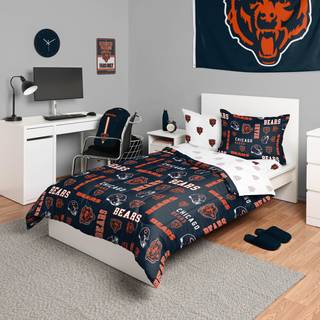 Foco Chicago Bears NFL Team Color Seng i en taske dyne sengetøj 5 stykke dobbeltsæt