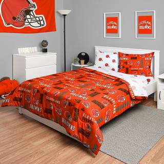 Foco Cleveland Browns NFL Team Color Seng i en taske dyne sengetøj 5 stykke fuldt sæt