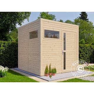 Redskabsskur Redskabsrum Haveskur i træ, Bertilo Cubus 2, 2,26x2,34x2,32m,5,3m²,Natur