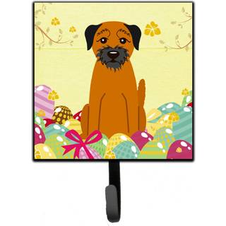 """" Caroline's Treasures Easter Eggs Border Terrier Wall Hook Small Multicolor """"