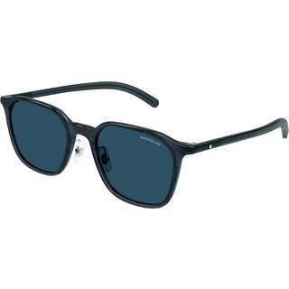 Montblanc Mand MB0420SK 002 Solbriller Grå Blå Rund