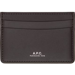 A.P.C.Calf Leather Card HolderDark Brown