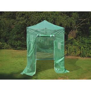 FleX Drivhus 2x2m, PE, Transparent/Grøn
