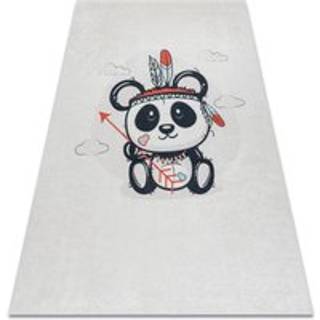 BAMBINO 1129 tæppe skal vaskes panda for børn skridsikker - fløde 120x170 cm