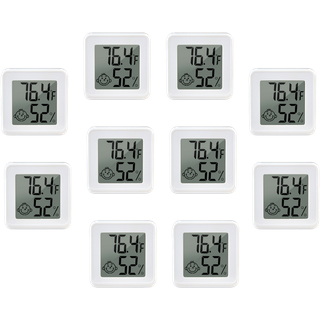 Mini Digitalt Termometer/Hygrometer med App til Indendørs Brug - Trådløs, 10 stk.