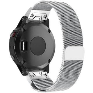 Garmin Fenix 5S/5S Plus/6S/6S Pro Mesh rem i sølv