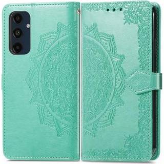 Samsung Galaxy S24 FE Mandala Series Etui med Pung - Grøn