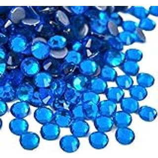 Jollin Hot Fix Crystal Flatback Rhinestones Glass Diamantes Gems 4.0mm (16SS 1440pcs Capri Blue)