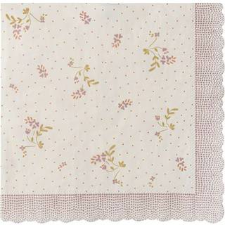 Maileg - Serviet, Bae - Rosa - 15 Cm X 15 Cm