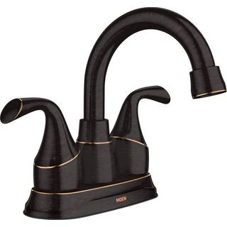 Moen Idora Mediterranean Bronze To-håndtagscentre Sæt badeværelsesvaskhane med drænforsamling 84115BRB