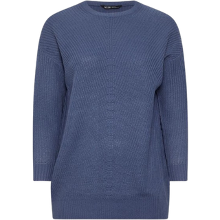 Yours Curve Yours Curve Blue Essential Jumper