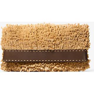 MK Sorrento Hand-Stitched Fringe and Leather Foldover Clutch - Natural - Michael Kors - ONE SIZE