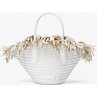 MK Sardinia Mini Woven Leather Basket Tote Bag - White - Michael Kors - ONE SIZE