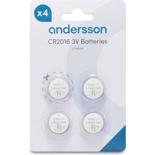 Andersson CR2016 Lithium batteri, 4-pk