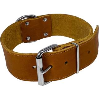 Halsbånd TABIL ekstra bredt - Cognac - 65 cm (48-58 cm)