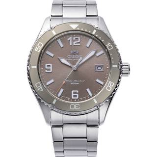 Orient Mako Solar Quartz Brown Dial Steel Strap Men's Watch RA-WJ0004Y10B
