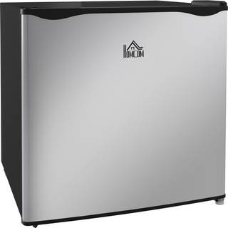 HOMCOM Mini Freezer Countertop, 1.1 Cu.Ft Compact Upright Freezer with Removable Shelves, Reversible Door for Home, Dorm, Apartment and Office, Silver