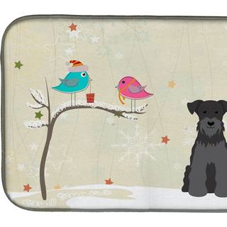 """" Caroline's Treasures Christmas Presents mellem Friends Miniature Schnauzer Black Dish Drying Mat 14 """" """" X 21 """" """" """"