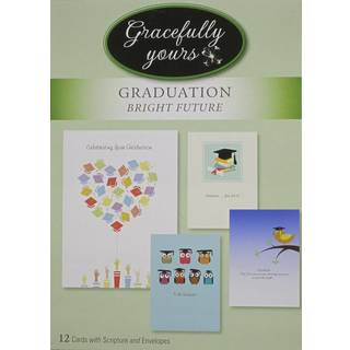 Gr?dig din graduering lyse fremtidige lyk?nskningskort 12 4 design/3 hver med skriftmeddelelsen