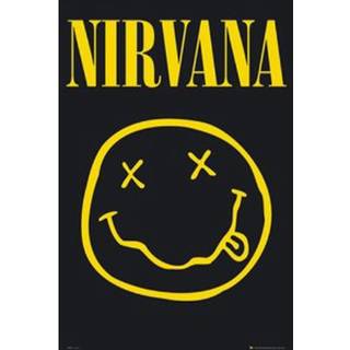 MyPartyshirt Nirvana Smile Plakat 36 X 24 Rock Music Logo Band Rock 90s Grunge Gift Wall Art