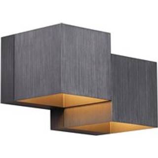 Moderne væglampe gunmetal 2-lys - Transfer Double