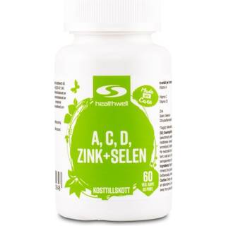 Healthwell A, C, D, Zink+Selen, 60 kapsler