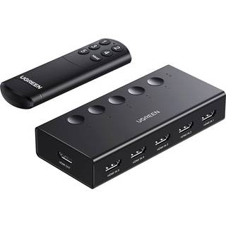 UGREEN HDMI Switch 5 i 1 ud, 4K@60Hz - Sort