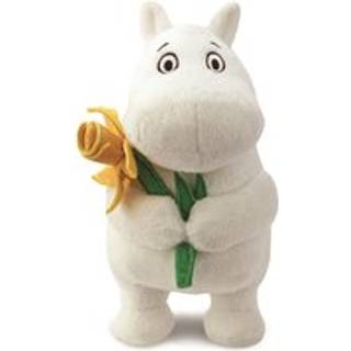 Aurora, 61555, Moomin står med påskelilje 6,5 tommer, Blødt legetøj, hvid