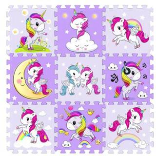 Magni Floor puzzle with unicorn - 9 foam tiles