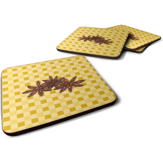 """" Caroline's Treasures Star Anis på Basketweave Decorative Coasters 3.5 multicolor """"