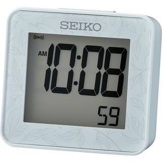SEIKO digitalt vækkeur med bip-alarm, grå med blade