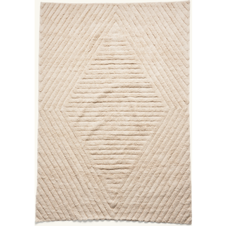 Søstrene Grene | Gulvtæppe | Bomuld. 135 x 190 cm. | Knækket hvid