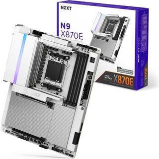 NZXT N9 X870E White Bundkort - AMD X870E - AMD AM5 socket - DDR5 RAM - ATX