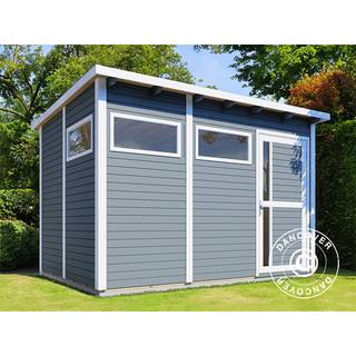 Redskabsskur Redskabsrum Haveskur i træ, Bertilo Pentus 3, 3,37x2,34x2,33m,7,65m²,Grå