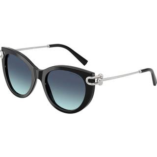 Tiffany Kvinde TF4232 83429S Solbriller Acetat Sort Blå Sommerfugl Normal Skygge