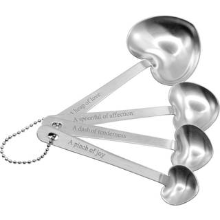 R&M International 2631 Hjerteformet m?le skeer rustfrit st?l 4-delt s?t