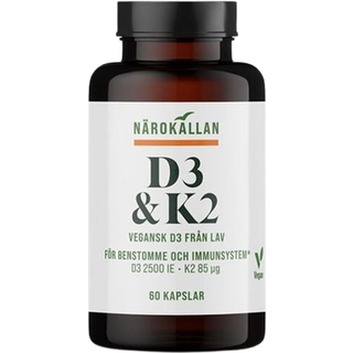 Närokällan D3 + K2 Vegan, 60 kapsler