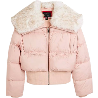River Island Polstret Faux Fur Trim Bomber JakkeEU 38 (UK 10)