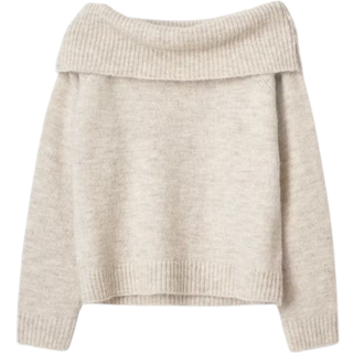 Gina Tricot-Y kn off shoulder sweater-fall-hang-out-Hvid-134/140-Pige