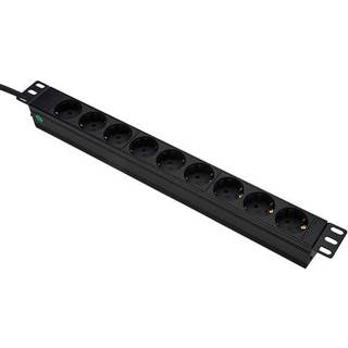 Prokord 19" Powersocket 9xoutlets 2m Black