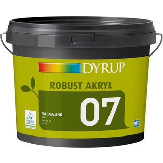 DYRUP Vægmaling Robust Akryl Glans 07 - 10 liter - Ral 9010