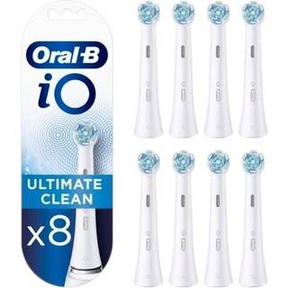 Oral-B iO Ultimate Clean tandbørstehoved 778435 8-stk (hvid) - På lager i butik