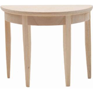 Dollhouse Miniature Half Round Side Bord (uafsluttet)