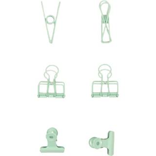 Craftelier - S?t med 6 metalklemmer med 3 forskellige st?rrelser og 3 forskellige designs | Holder til scrapbooking og h?ndv?rksmaterialer | Dime