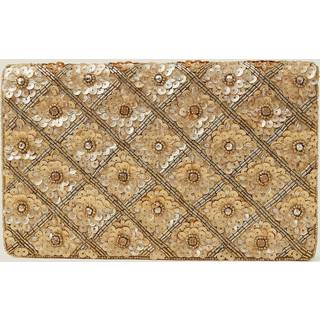 Accessorize Accessorize Gold Tianna Metallic Embellished Clutch Bag
