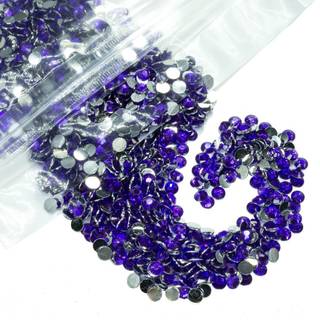 qiipii 1280pcs 6mm lilla violet krystalharpiks rhinestones til h?ndv?rk m?rke lilla fladback rhinestones bulk ss30 ikke-hotfix sten diamanter kry
