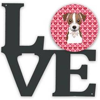 """" Caroline's Treasures Jack Russell Terrier Metal Artwork Love Wall-decor multicolor """"