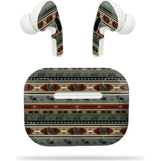 Mightyskins kompatible med Apple AirPods Pro - Cabin Stripes | Beskyttende holdbar og unik vinylmærkatindpakningsdæksel | Let at anvende Fjern og