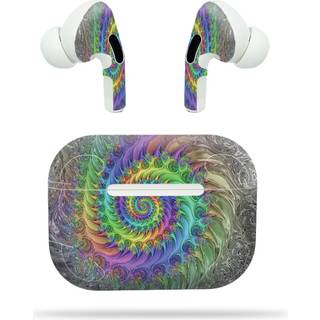 Mightyskins kompatible med Apple AirPods Pro - Tripping | Beskyttende holdbar og unik vinylmærkatindpakningsdæksel | Let at anvende Fjern og skif