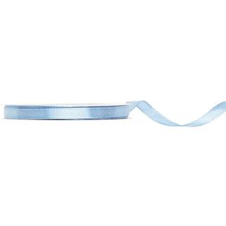 25 meter Satinbånd, Lys misty blue, 6 mm bredde, perfekt til gaveindpakning og dekoration